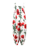poppy-print jumpsuit