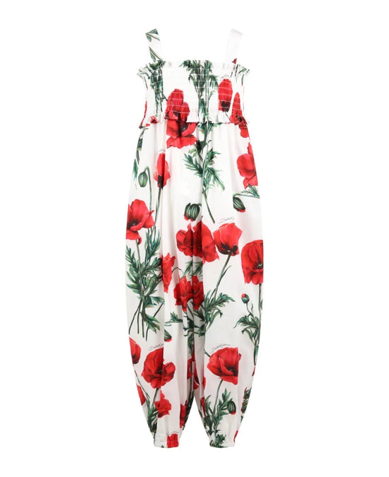 POPPY-PRINT JUMPSUIT