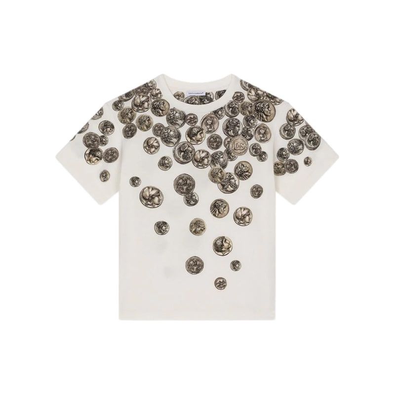 COIN-PRINT COTTON T-SHIRT