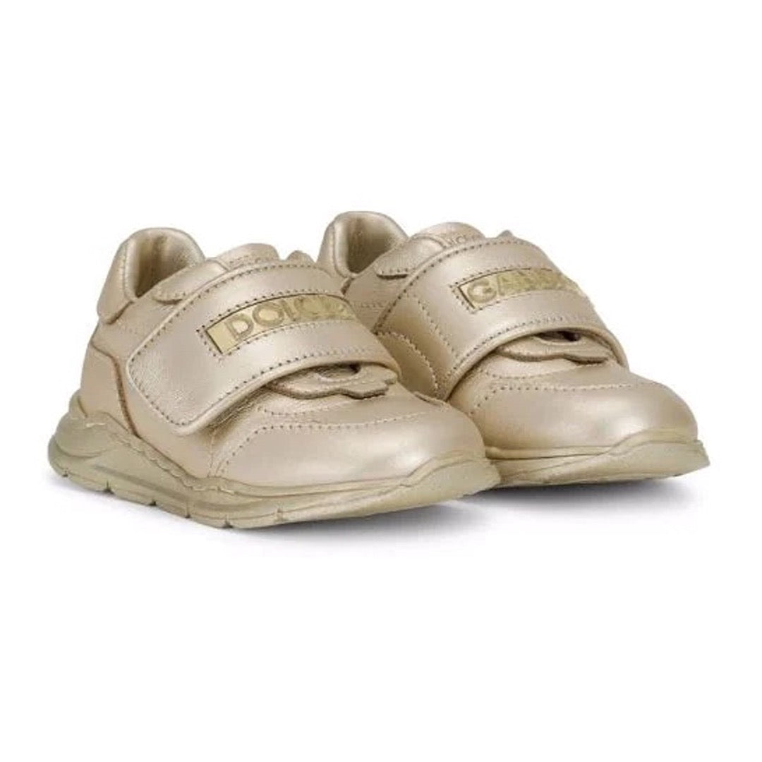 GOLD LOW-TOP SNEAKERS