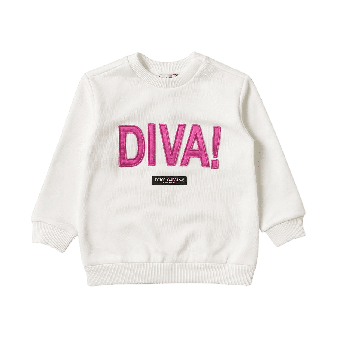 diva' print sweatshirt for toddlers