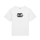 WHITE T-SHIRT WITH BLACK DG LOGO