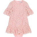 short-sleeve pink dress