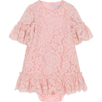 short-sleeve pink dress