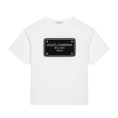 WHITE T-SHIRT WITH BLACK DG LOGO
