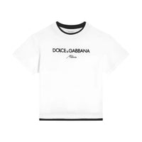 JERSEY T-SHIRT WITH DOLCE&GABBANA EMBROIDERY