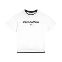 JERSEY T-SHIRT WITH DOLCE&GABBANA EMBROIDERY