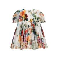 FLORAL-PRINT SILK CHIFFON SPECIAL-OCCASION DRESS