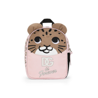 NYLON BACKPACK IN PINK WITH A BABY-LEO PRINT