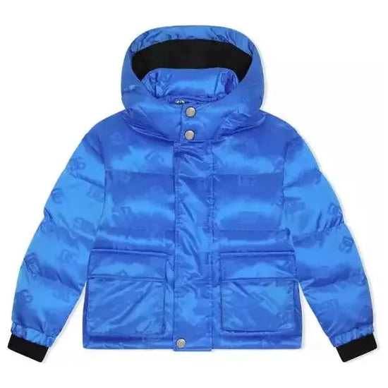 LOGO-PRINT PUFFER JACKET