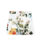 FLORAL-PRINT SKIRT WITH BUTTON-FRONT DETAIL