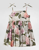 SLEEVELESS DRESS IN HYDRANGEA PRINT