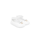 LOGO-EMBELLISHED NAPPA LEATHER BALLET FLATS