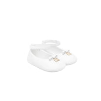 LOGO-EMBELLISHED NAPPA LEATHER BALLET FLATS