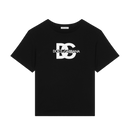 Black t-shirt with white DG logo
