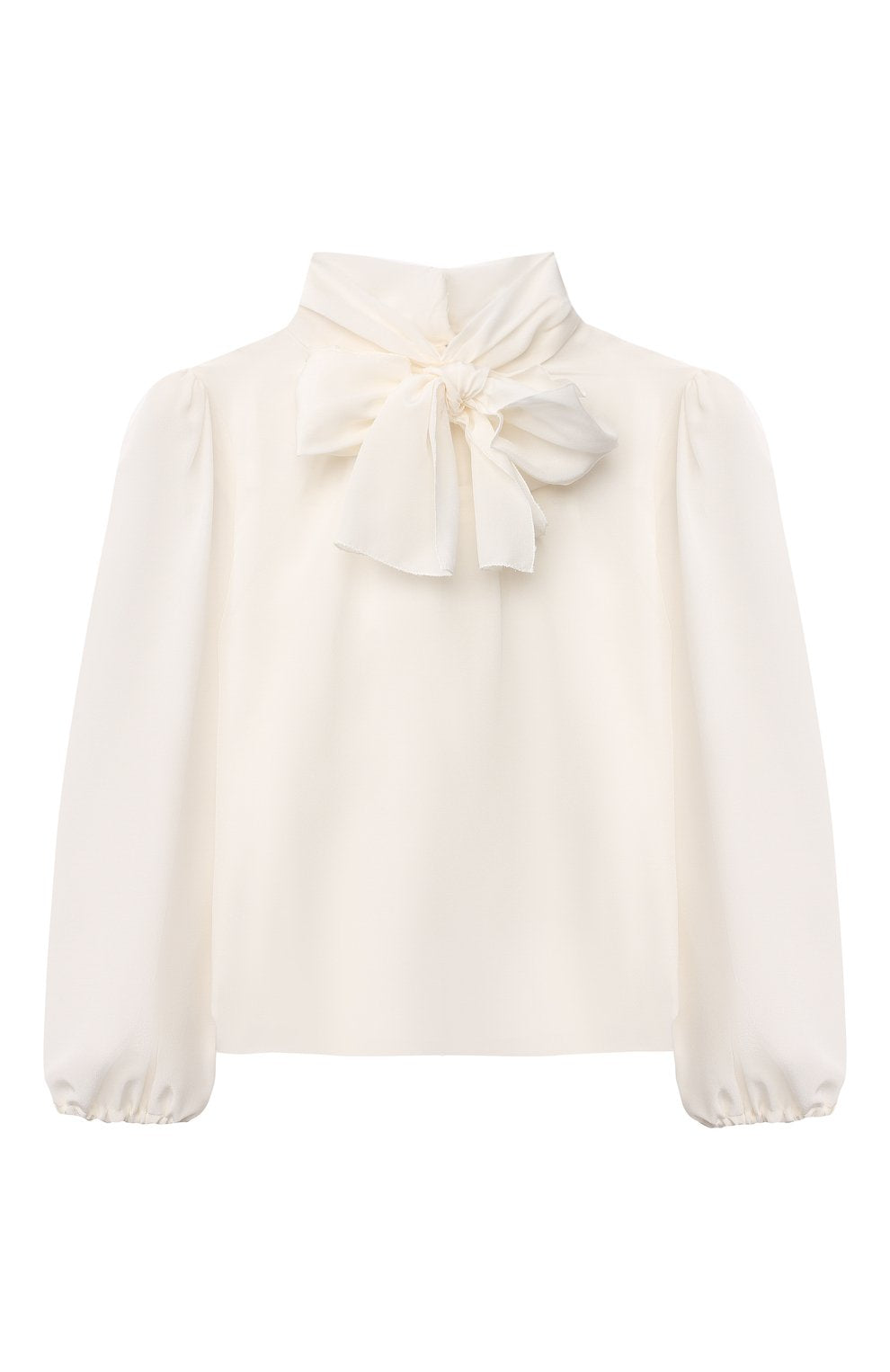 neck-bow cream blouse