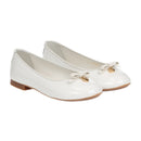 ballet flats in white