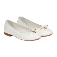 ballet flats in white