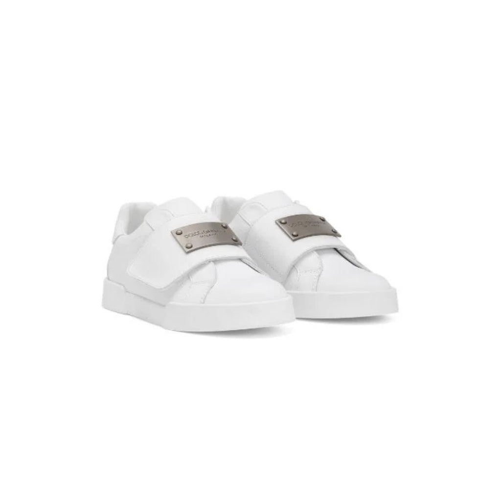 front touch-strap portofino sneakers in white