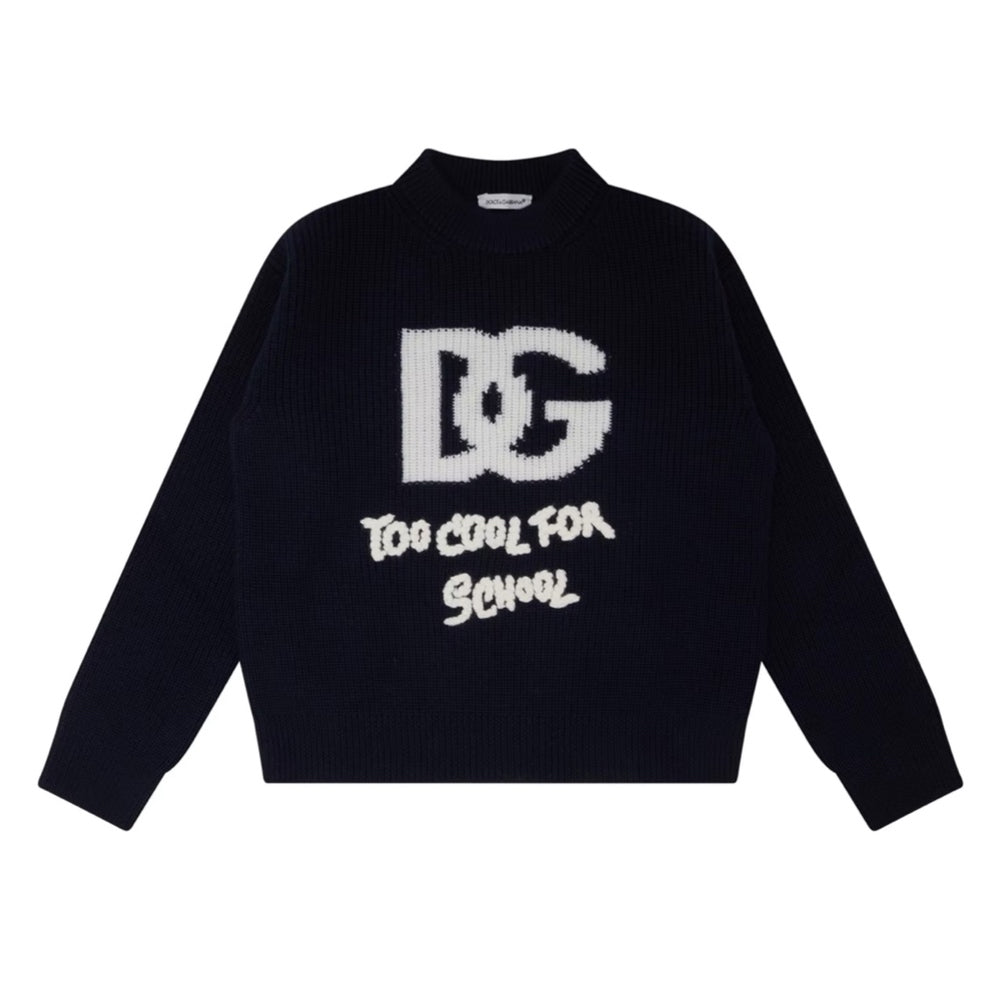 navy blue wool pullover