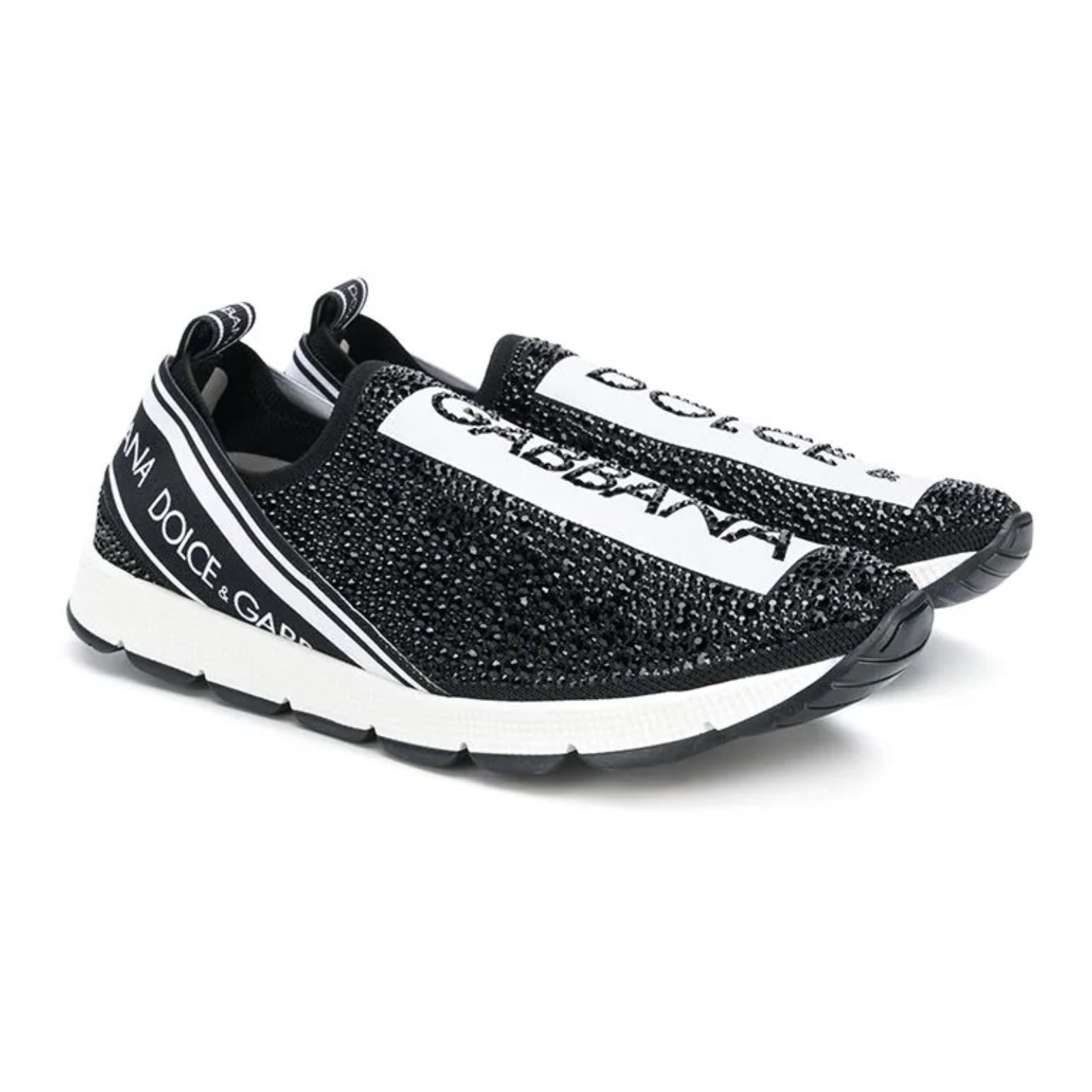 rhinestone-adorned slip-ons