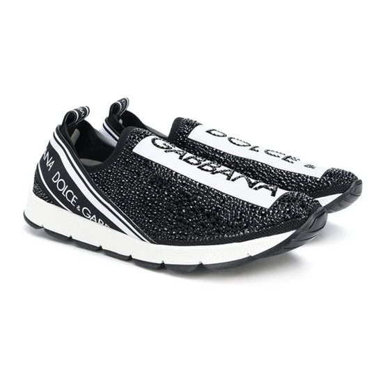 RHINESTONE-ADORNED SLIP-ONS