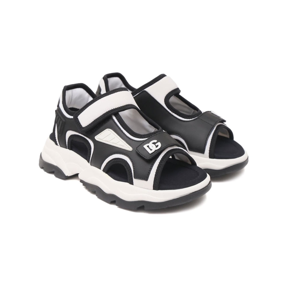 black&white sandals