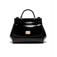 mini sicily top-handle bag in black