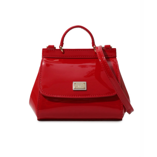 mini sicily top-handle bag in red