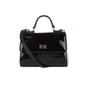 leather shoulder bag in black