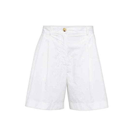 WHITE COTTON SHORTS