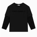 black logo-print long sleeve