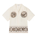 coin-print cotton shirt