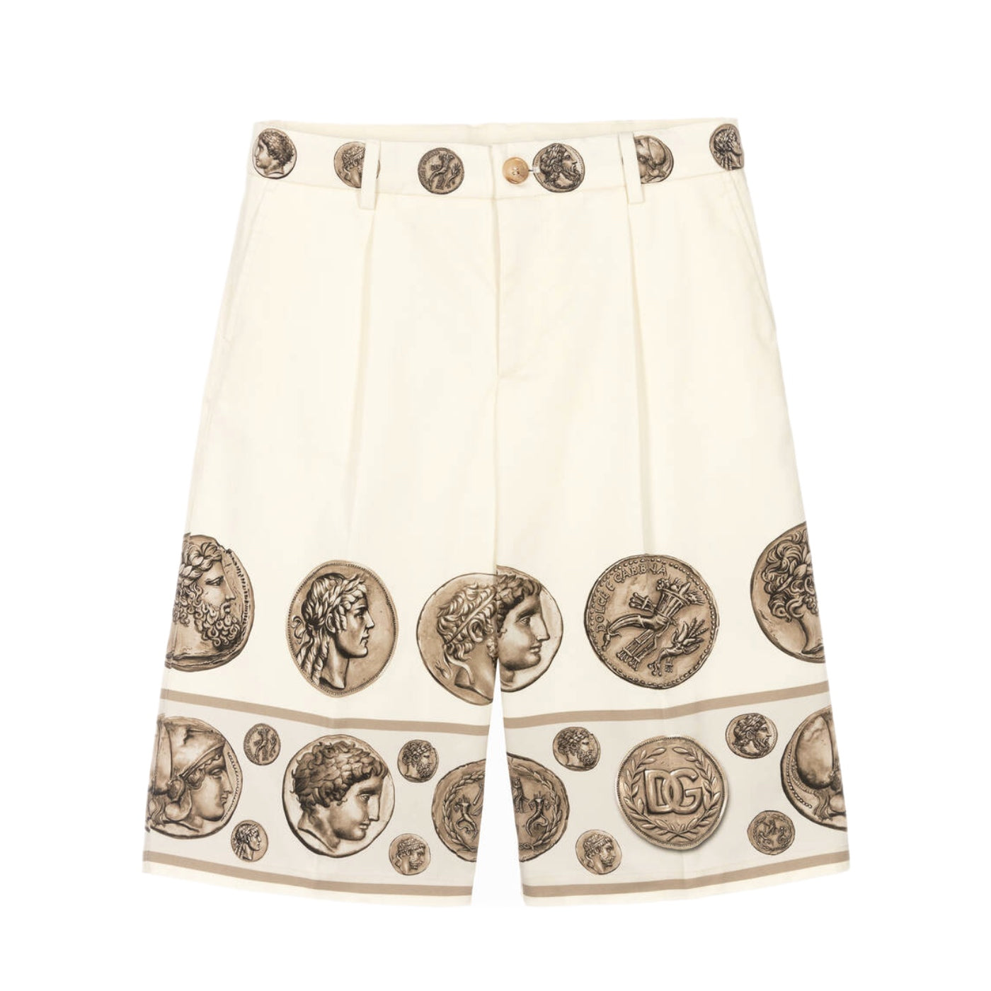 COIN-PRINT COTTON SHORTS