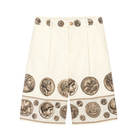 COIN-PRINT COTTON SHORTS