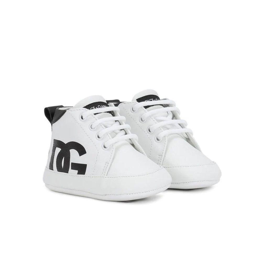 dg logo leather sneakers