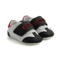 panelled touch strap sneakers