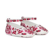 majolica-print leather ballerina-shoes