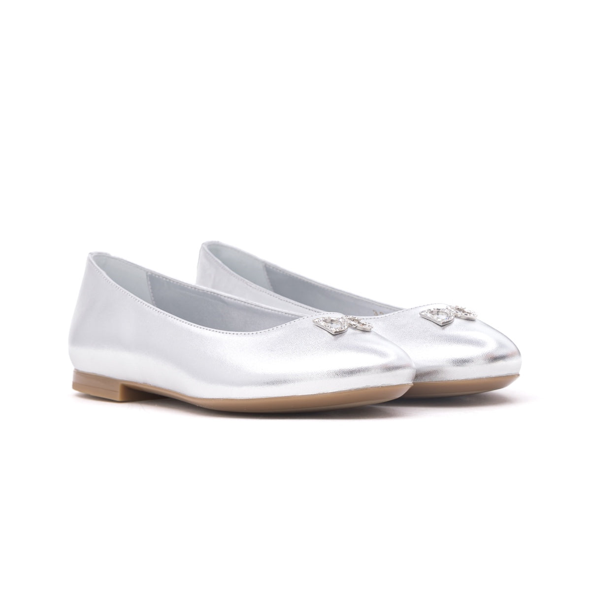 ballet flats silver