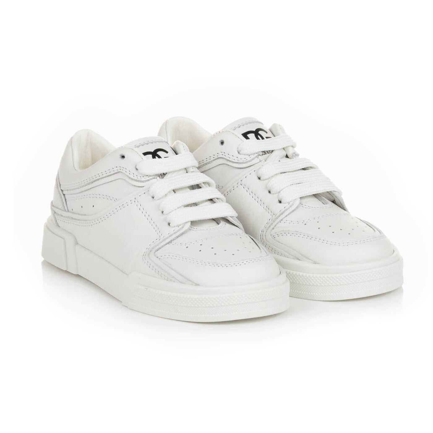new roma leather sneakers in white