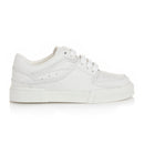 new roma leather sneakers in white