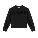 embellished logo black sweatshirt