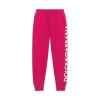 logo-print cotton pink pants