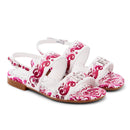 majolica print logo plaque sandals