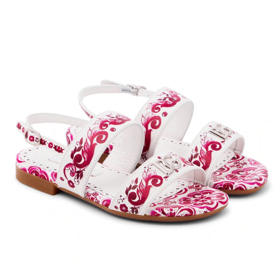 MAJOLICA PRINT LOGO PLAQUE SANDALS