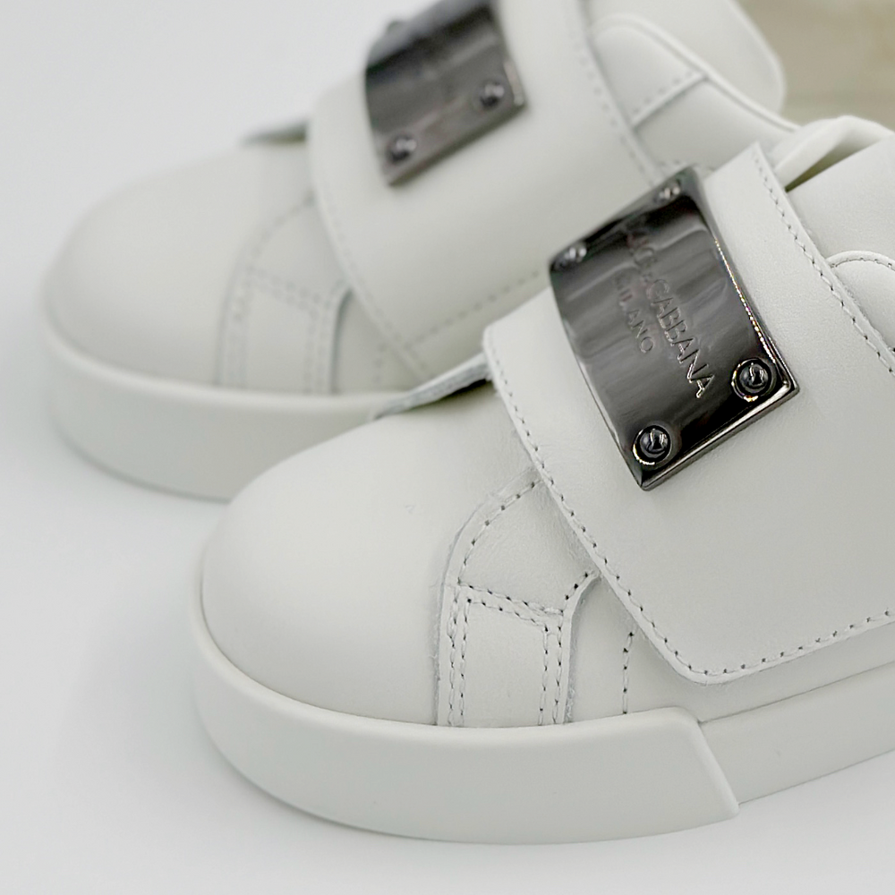 front touch-strap portofino sneakers in white