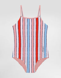 ONE-PIECE SWIMSUIT IN NATURAL WHITE STRIPES