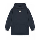long sleeve hoodie dress in navy