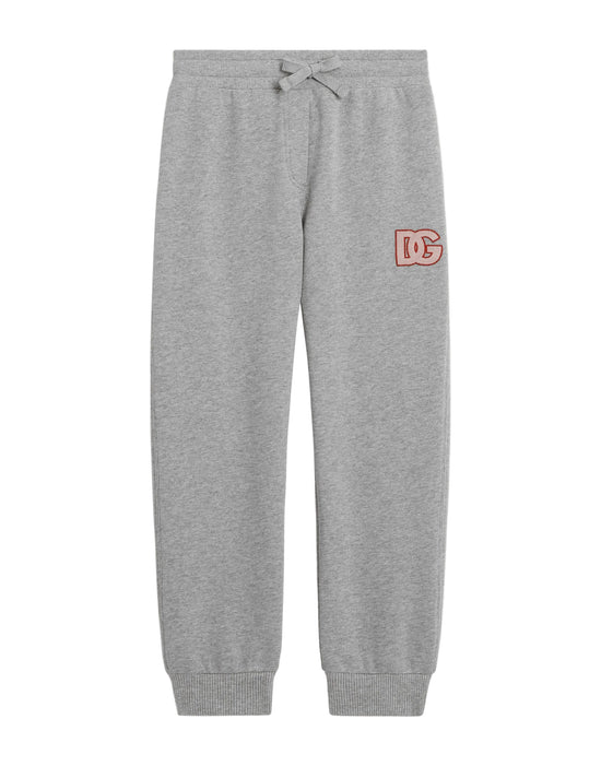 FLEECE TROUSERS IN GREY WITG DG EMBROIDERY