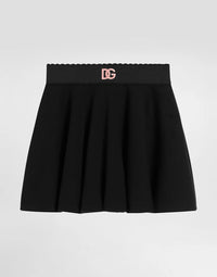 SKIRT IN BLACK WITH DG EMBROIDERY